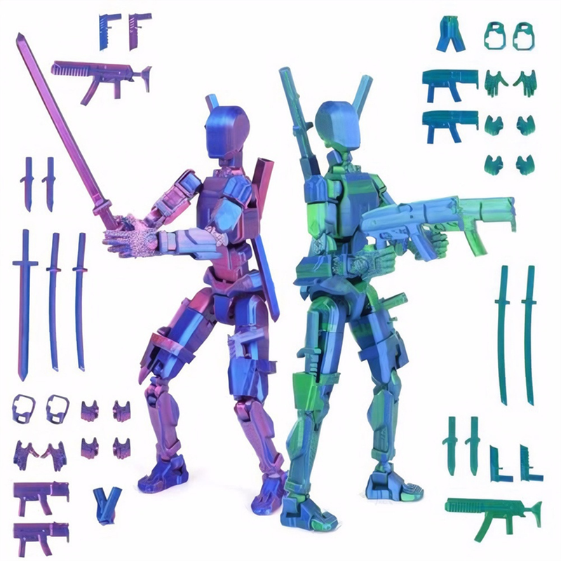 3D Printing Robot - M11K-Multi-Articular T13 Action Figure Set,3D Printed