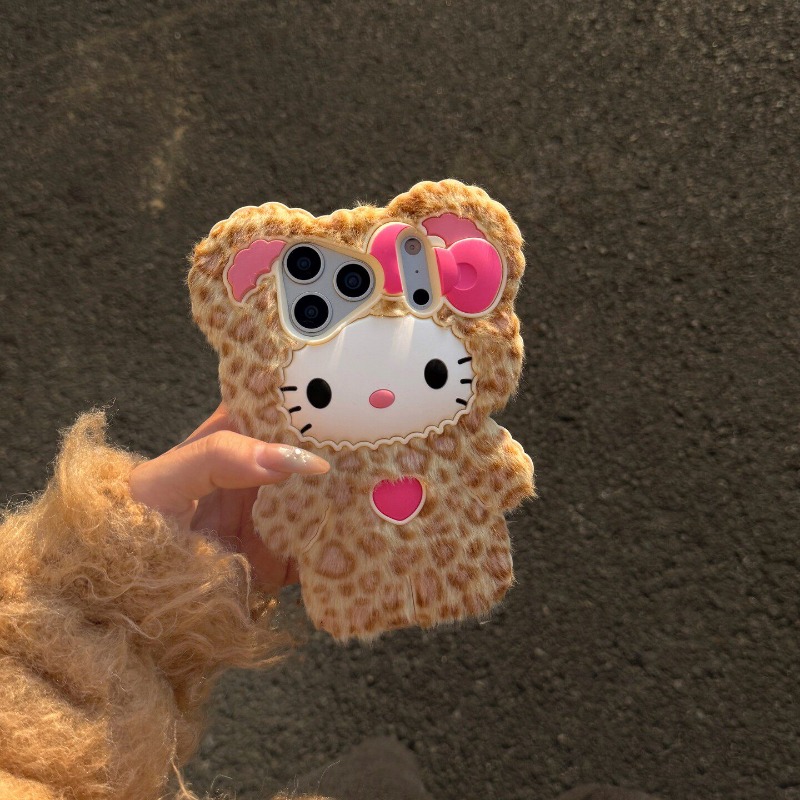 Cute 3D Hello Kitty Leopard Pl - 3D Printing Case のレビューと価格