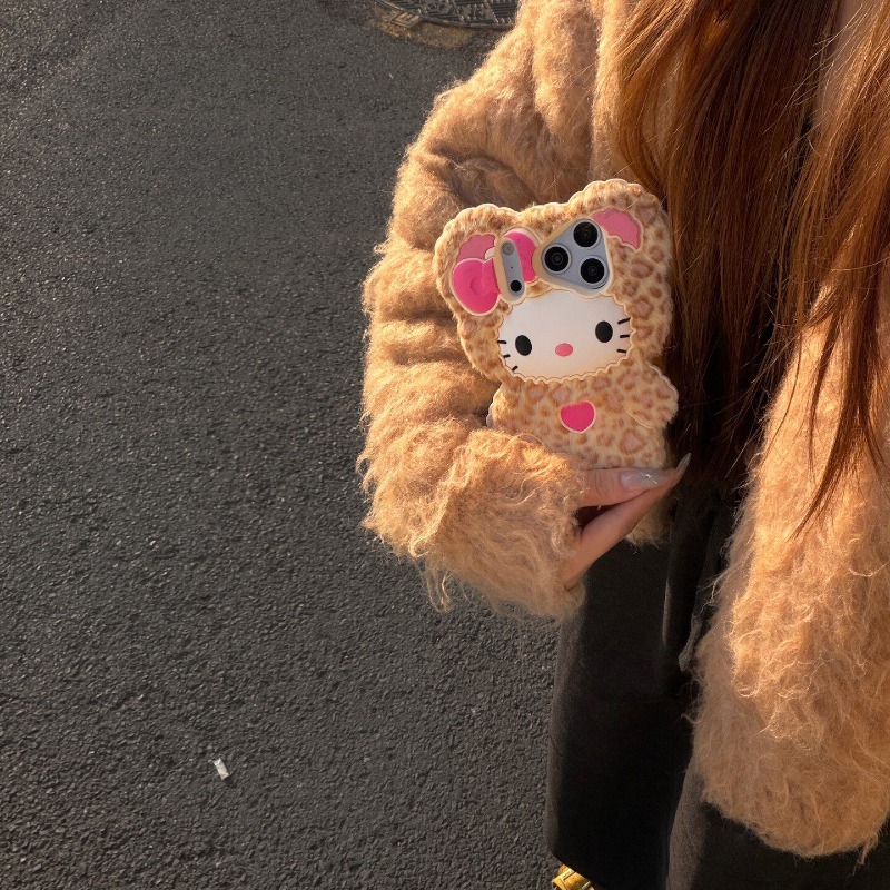 Cute 3D Hello Kitty Leopard Pl - 3D Printing Case のレビューと価格
