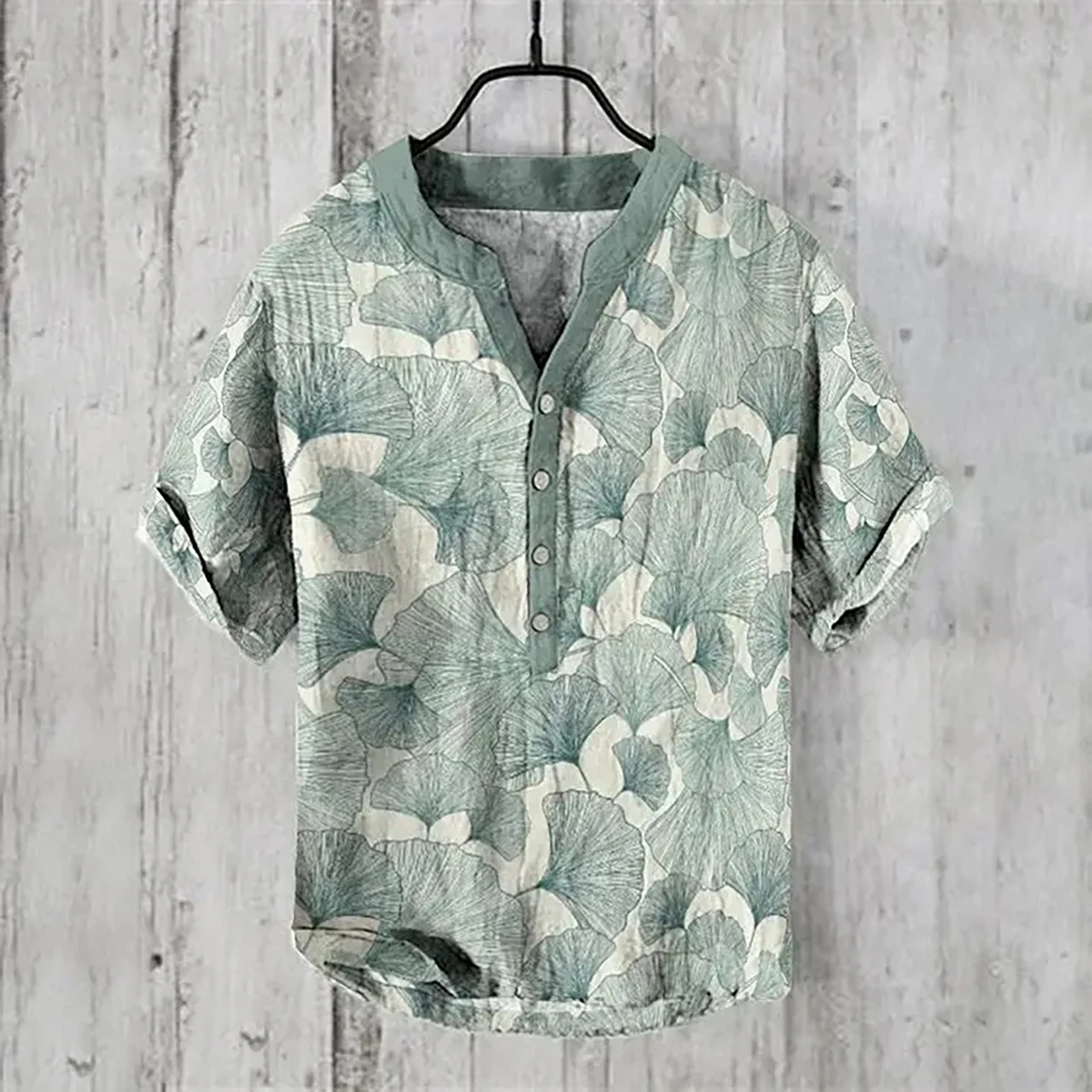 2024 New Men's Casual V-neck T - 3D Printing News のレビューと価格
