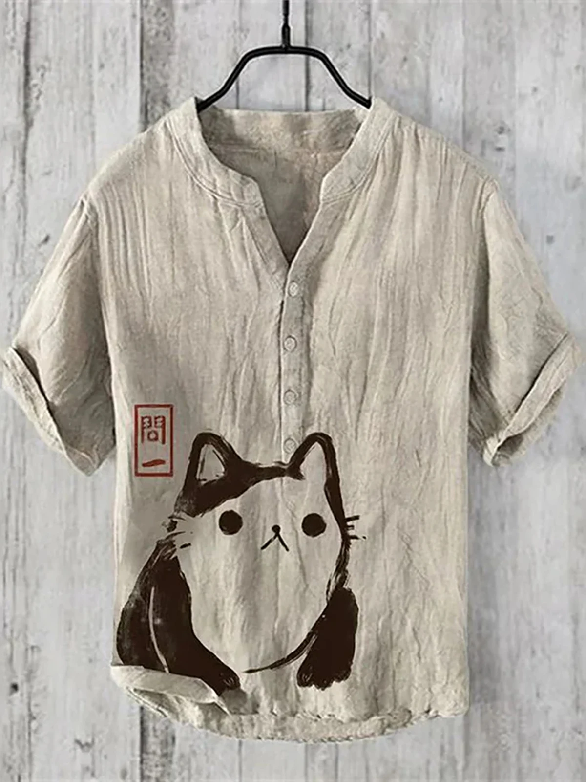 2024 New Men's Casual V-neck T - 3D Printing News のレビューと価格