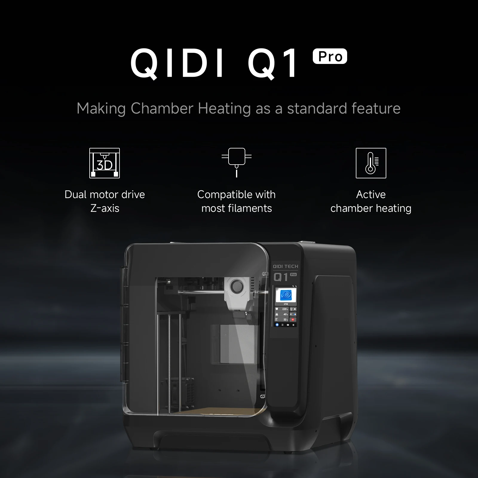 QIDI Q1 Pro 3D Printer, 230V，6 - 3D Printing Z Axis のレビューと価格
