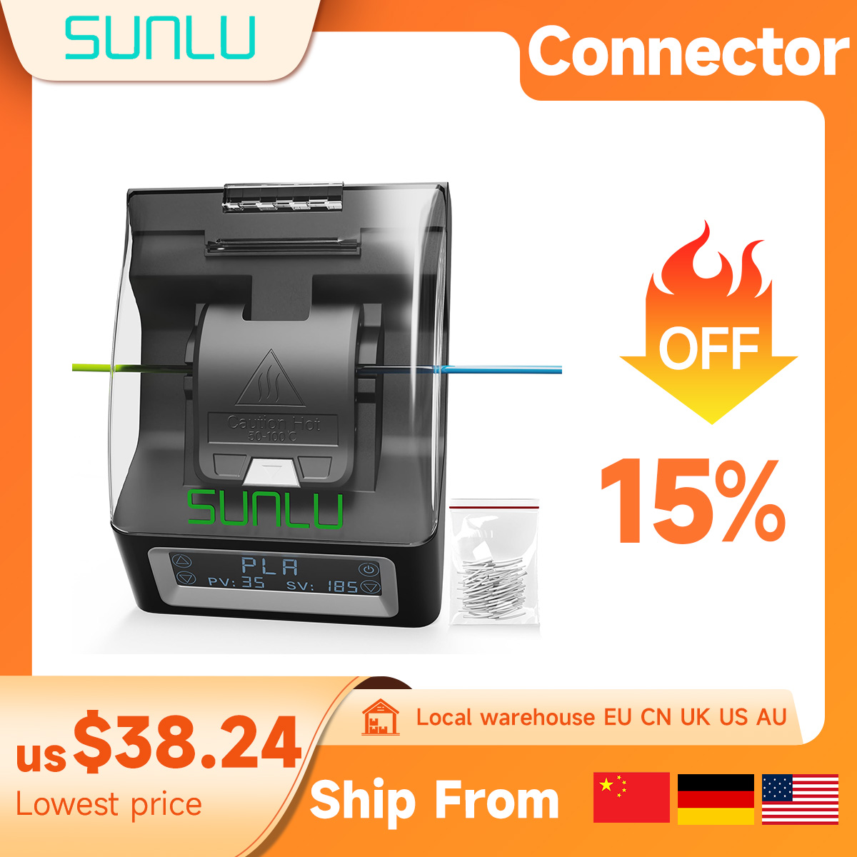 SUNLU Filament Connector For F - 3D Printing Cnc のレビューと価格