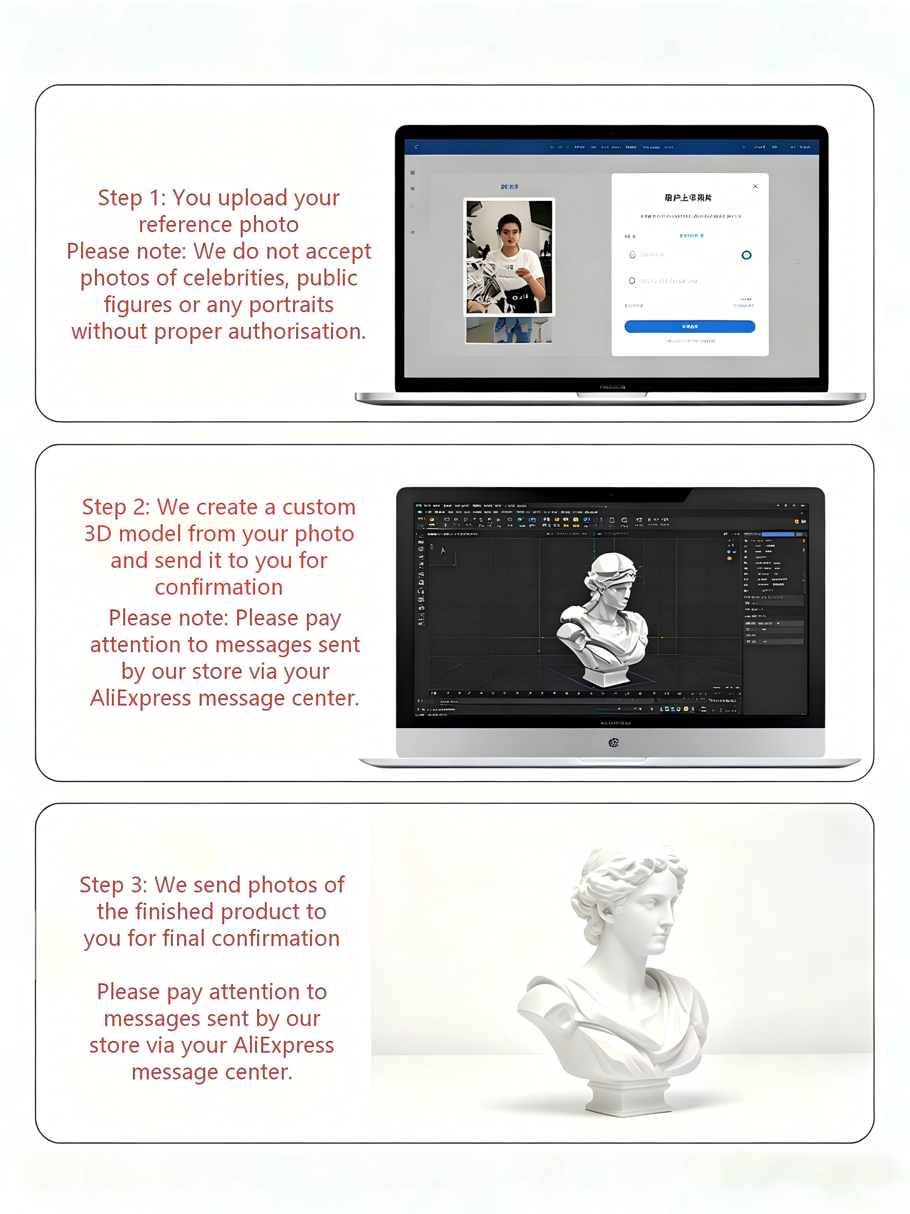 Personalized 3D Printed Bust F - 3D Printing Liquid のレビューと価格