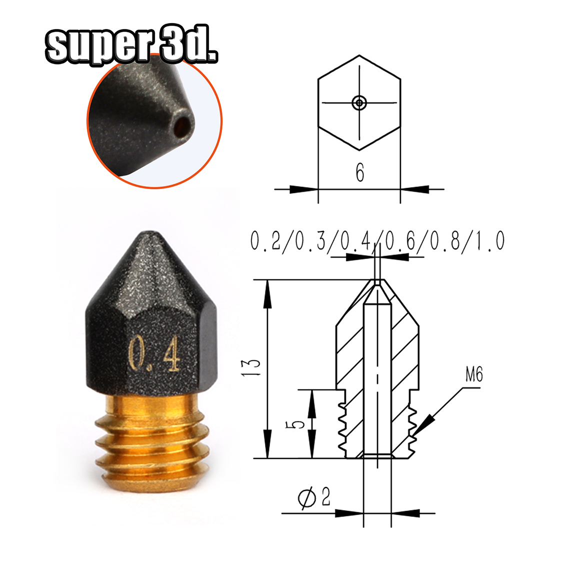 3D Printer MK8 Brass PTFE Nozz - 3D Printing Cnc のレビューと価格