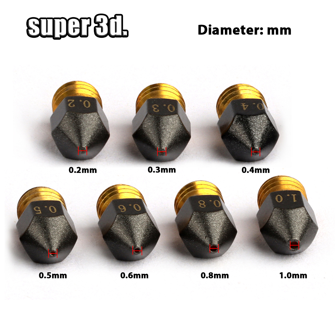 3D Printer MK8 Brass PTFE Nozz - 3D Printing Cnc のレビューと価格