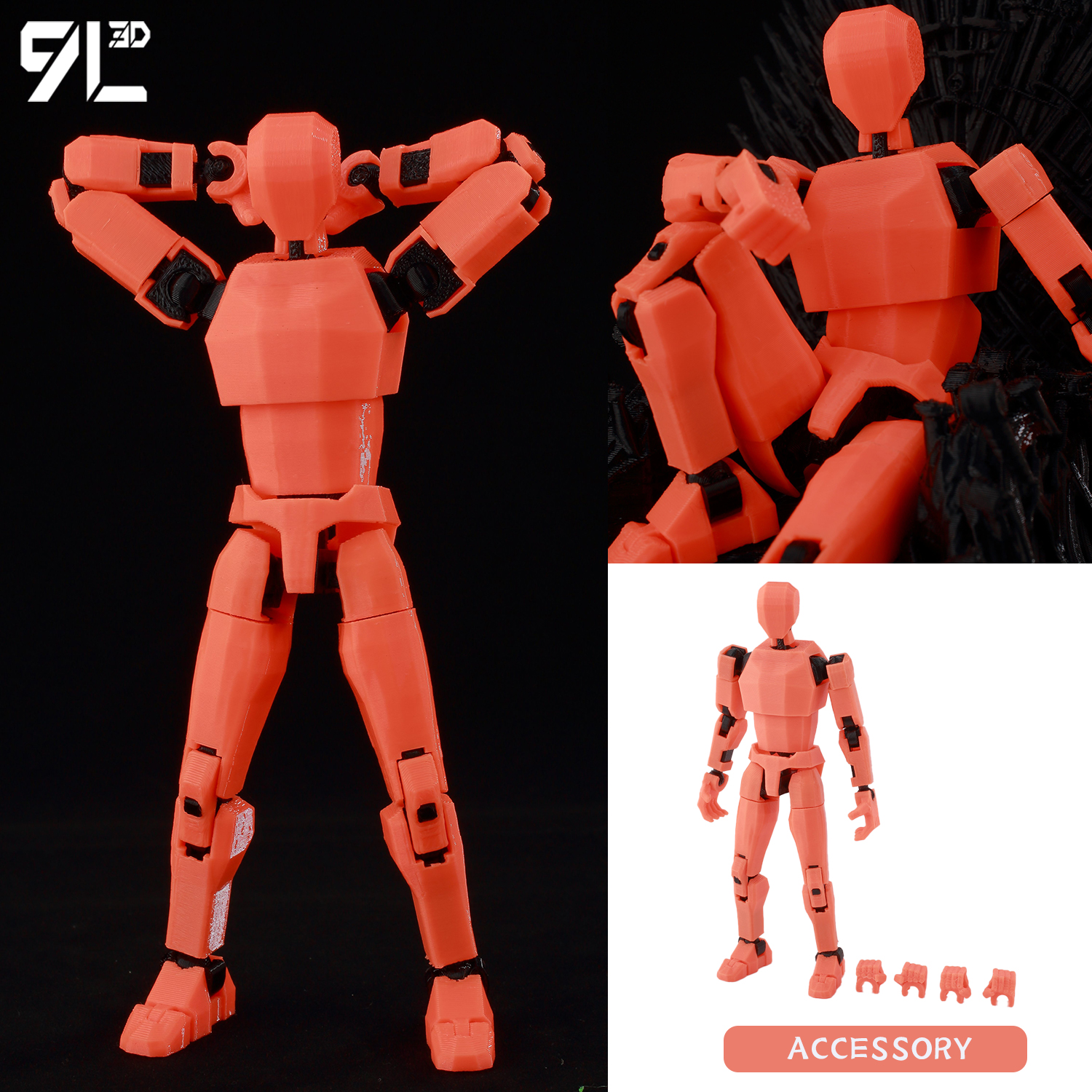 9L 3D Printed Articulated Dumm - 3D Printing Robot のレビューと価格