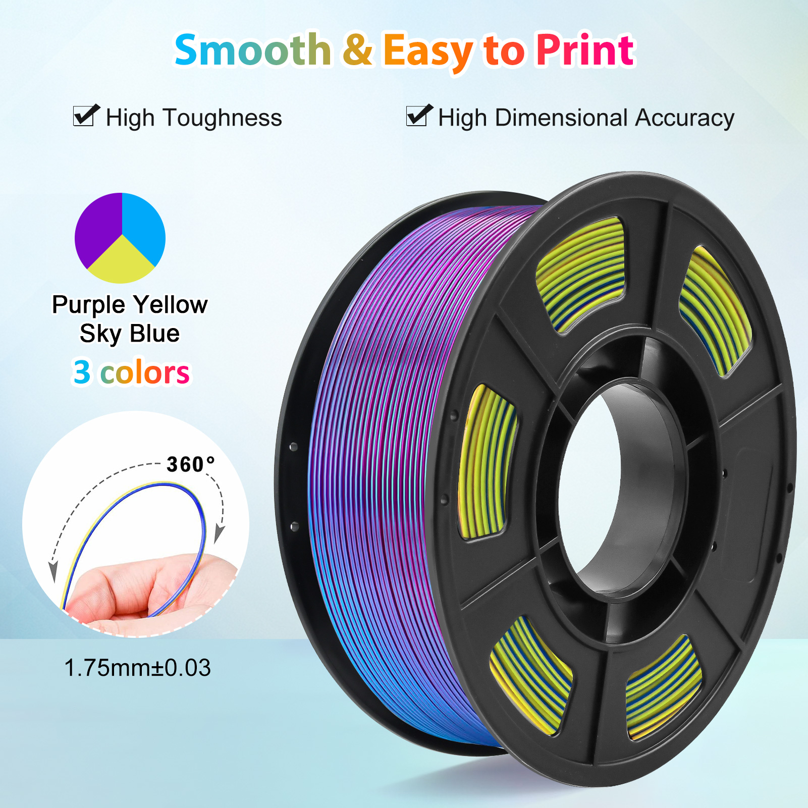 Tricolor Silk PLA 3D Printer F - 3D Printing News のレビューと価格