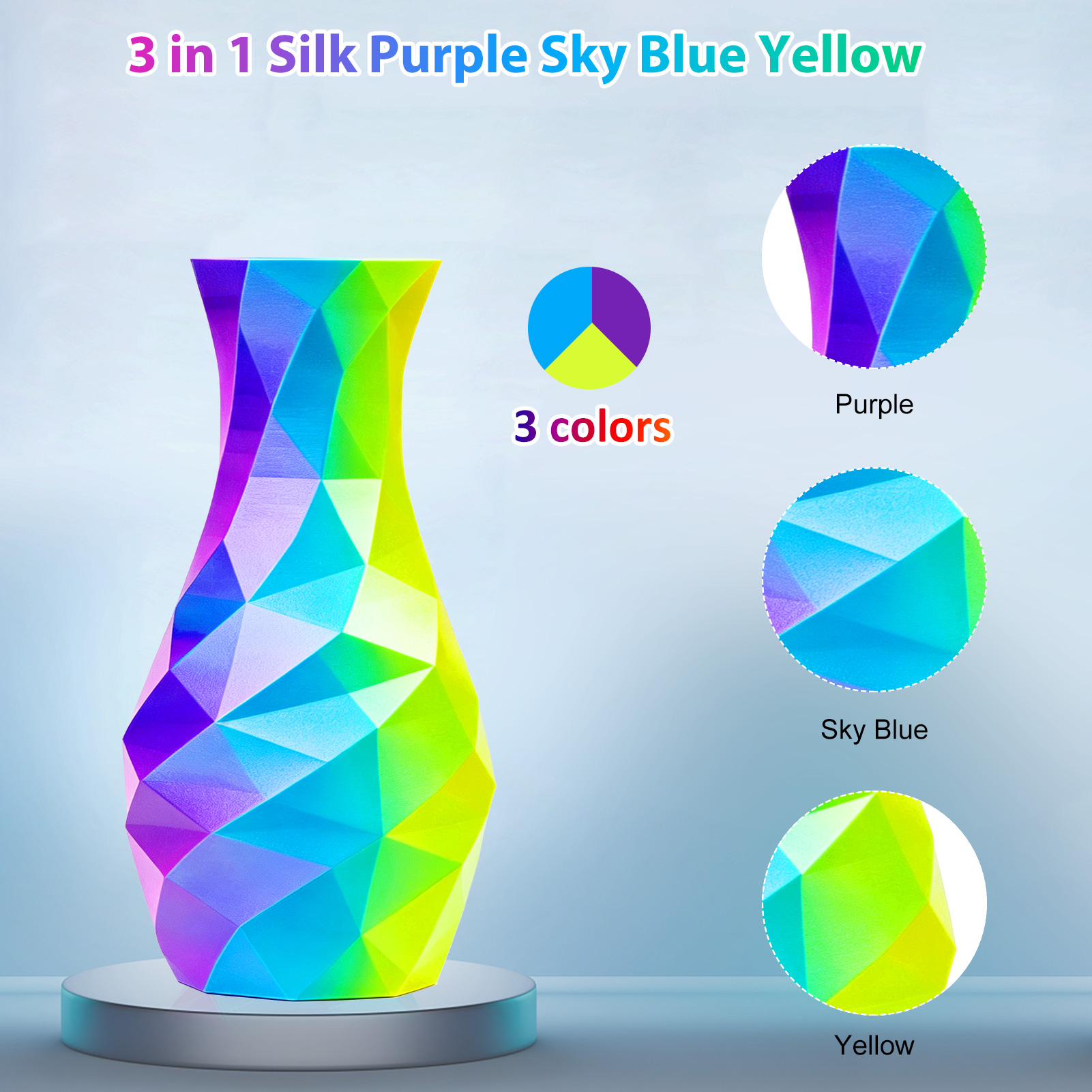 Tricolor Silk PLA 3D Printer F - 3D Printing News のレビューと価格