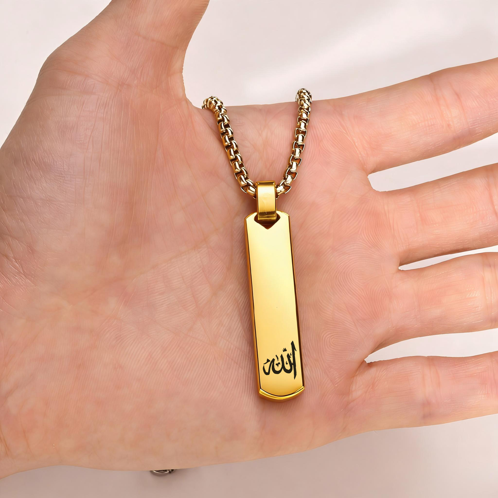 3D Bar Necklace, Cool Simple D - 3D Printing Steel のレビューと価格