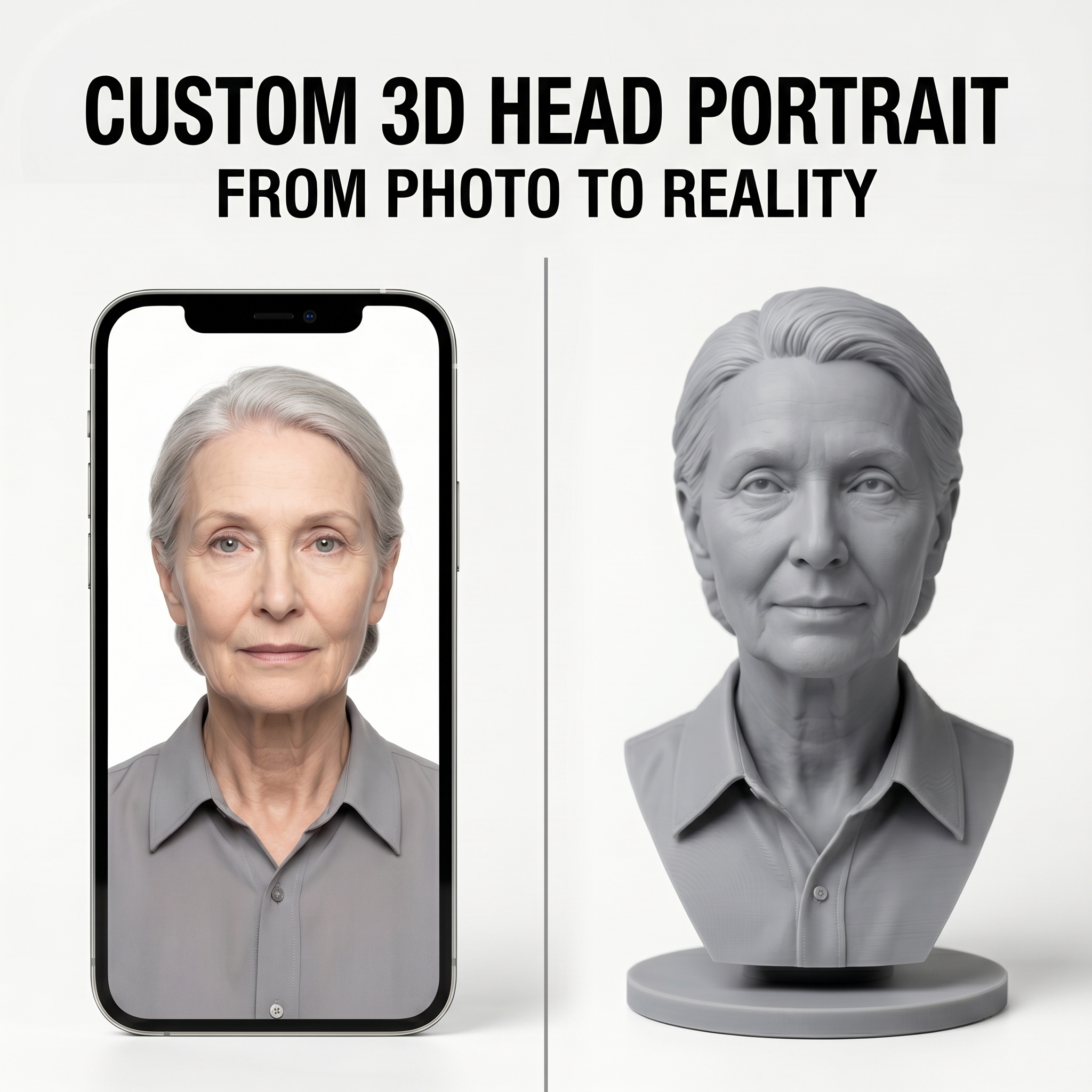 Custom 3D Bust Figurine, Perso - 3D Printing Liquid のレビューと価格